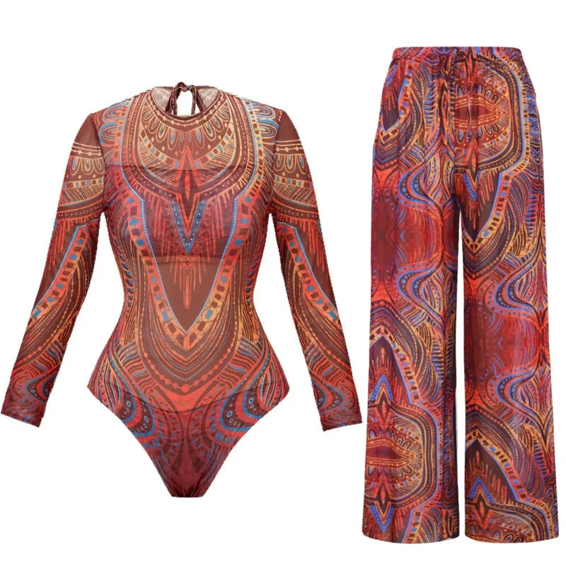2 Piece Sets Swimwear And Panst Sexy Swimsuit Women Summer Bathing Suit Bikini Set Beach Cover Up Swimming Suit Купальник