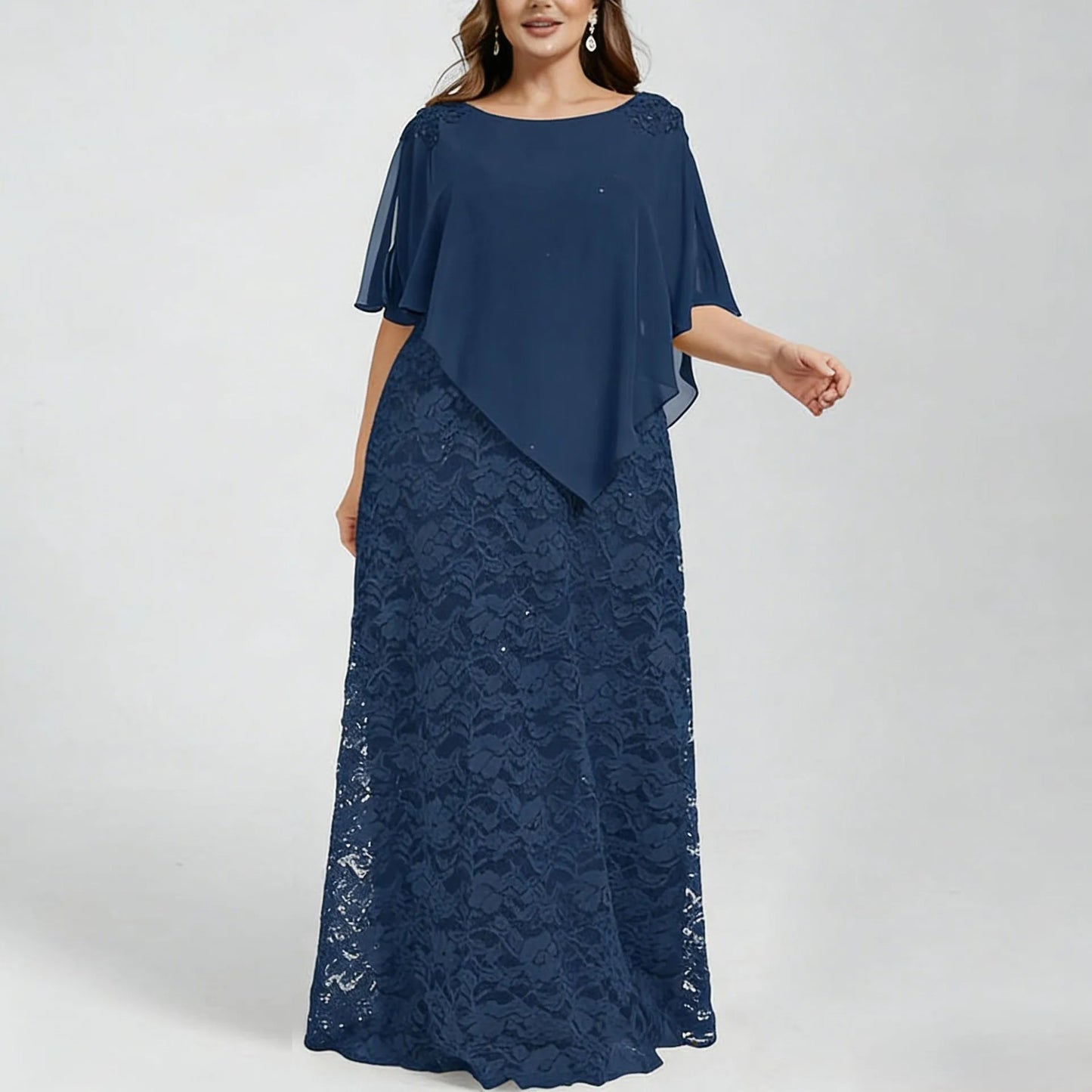 L-5XL Plus Size Clothes Dresses Women Robes Spring Summer Half Sleeve Street Style Casual 3XL 4XL Big Size Maxi Dress Oversized