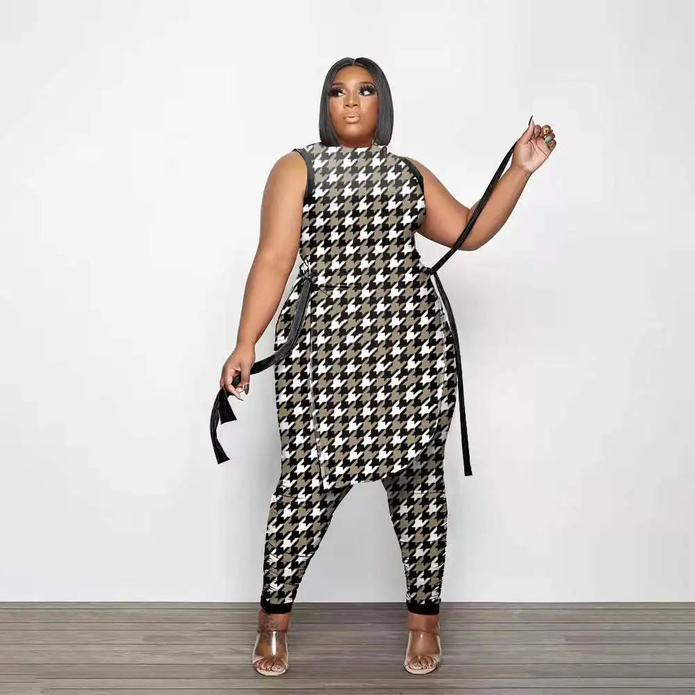 2 Piece Women Set Dashiki African Clothes 2022 Spring Summer New Fashion Sleeveless Top And Pants Suit Party Lady Matching Sets