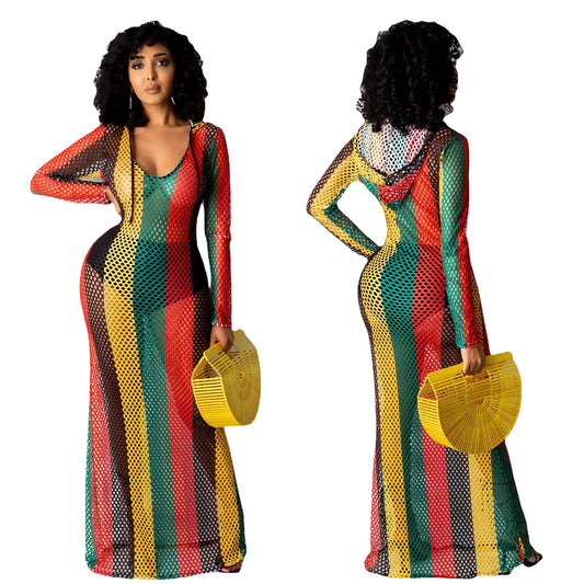Long Crochet Beach Cover Up Robe De Plage Swimsuit Cover Up Saida De Praia Longa Women Bathing Suit Cover Up Tunics For Beach