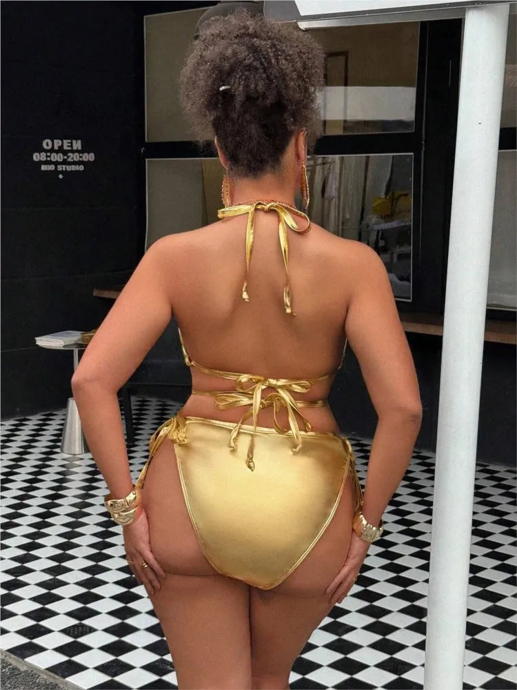 Plus Size High Waist Bikini Women's Push Up Large Size Swimsuit 2026 Summer Mujer Big Size Tummy Control Swimwear Bikini Sets