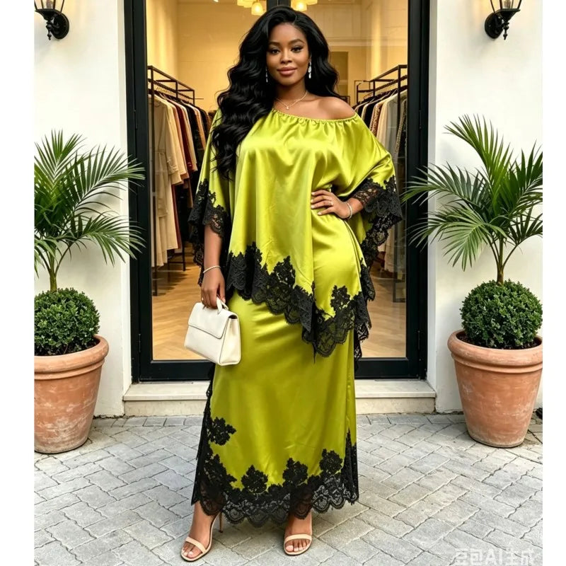 2 Piece Women Sets Dashiki African New Arrival Summer Autumn Matching Sets Two Pieces Sets Top And Skirt Suits Outfits Clothing