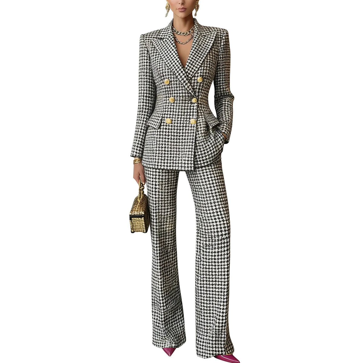 Fashion Set For Women 2 Piece Sets New Arrival Matching Two Pieces Sets Long Sleeve Blazer Top And Pants Suits Outfits Clothing