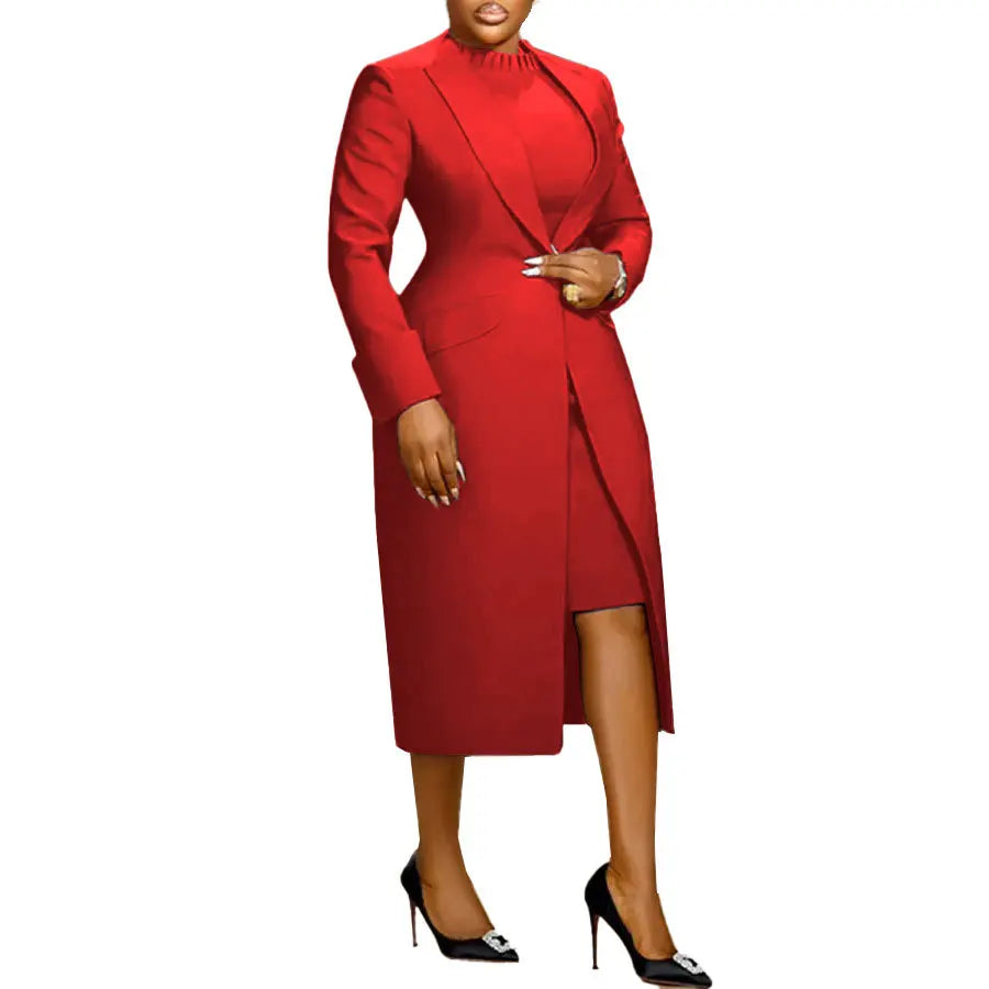2 Piece Blazer And Sleeveless Dress Sets Plus Size Clothes Dresses For Women's Clothing 2025 Spring Autumn Big Size 3XL Oversize