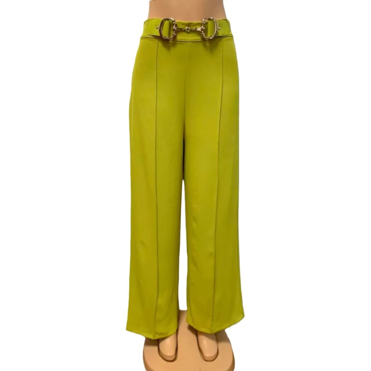 Women High Waist Wide Leg Pants Shiny Fuchsia Straight Pants Long Palazzo Casual Trendy Trousers 2026 Spring Autumn New