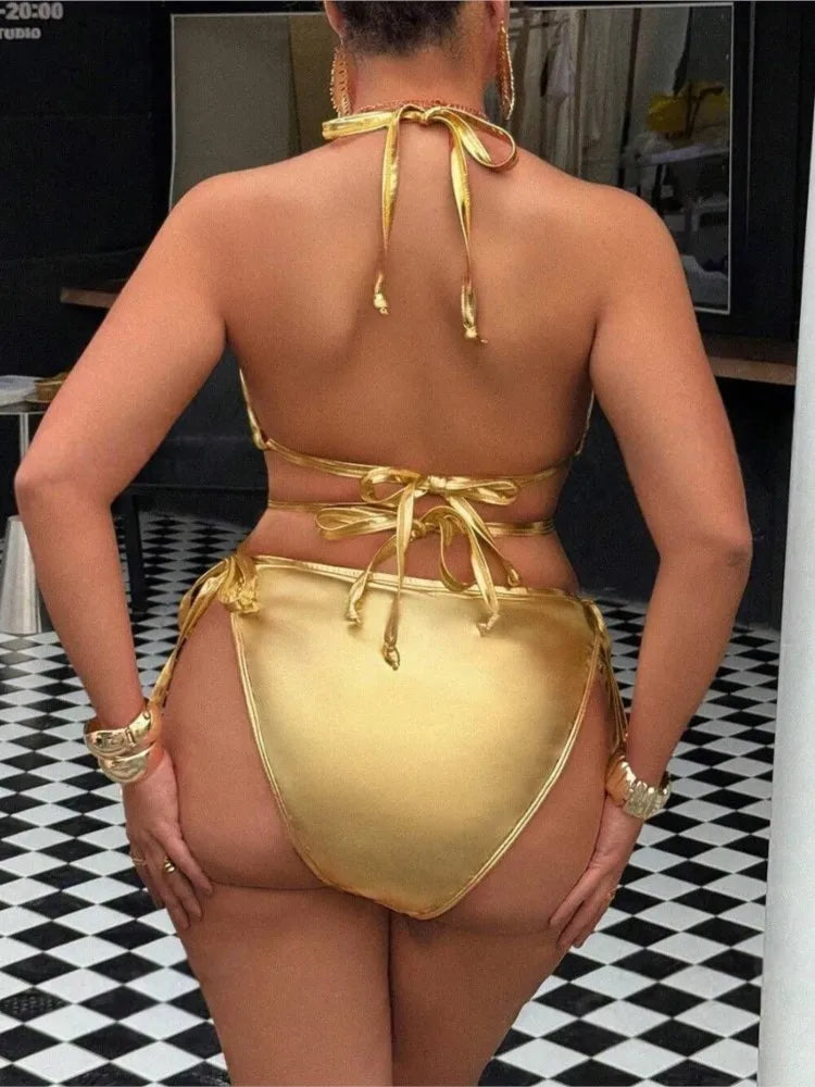Plus Size High Waist Bikini Women's Push Up Large Size Swimsuit 2026 Summer Mujer Big Size Tummy Control Swimwear Bikini Sets