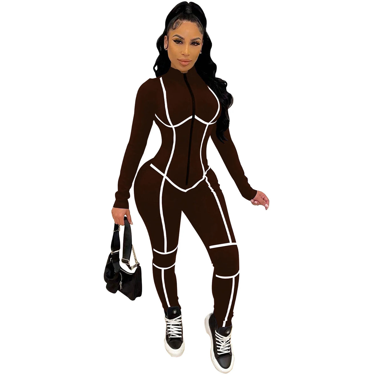 Solid Color Women Jumpsuits For Spring Autumn 2026 Long Sleeve Loose Fashion Streetwear Overalls Sports Pants Trousers
