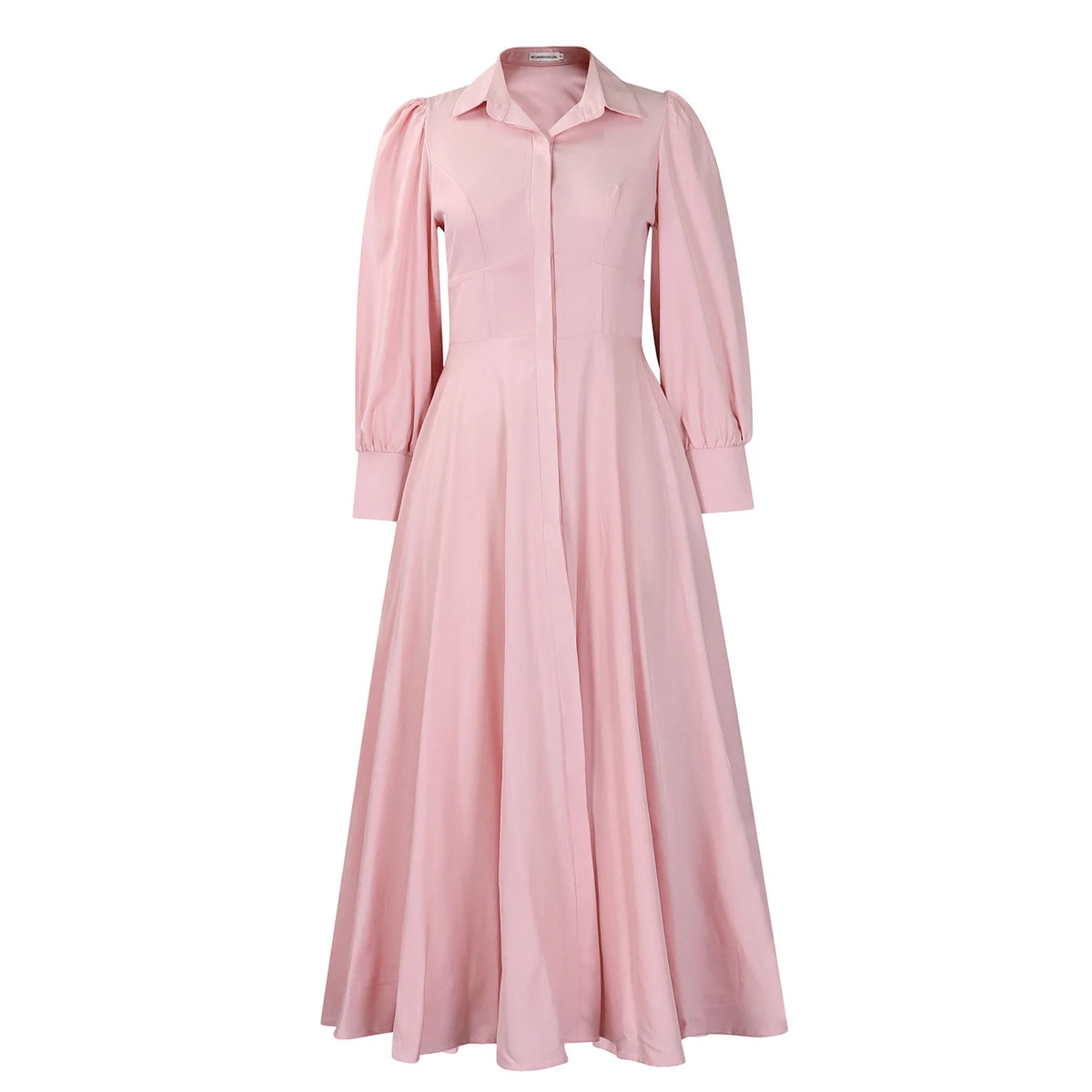 Women Spring Dress Ladies Casual Plus Size Slim Office Dress Retro Elegant V-Neck High Waist White Long Sleeve Party Dress