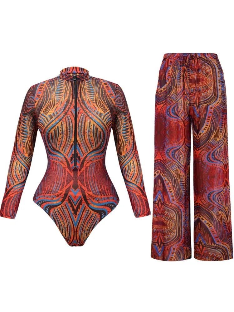2 Piece Sets Swimwear And Panst Sexy Swimsuit Women Summer Bathing Suit Bikini Set Beach Cover Up Swimming Suit Купальник
