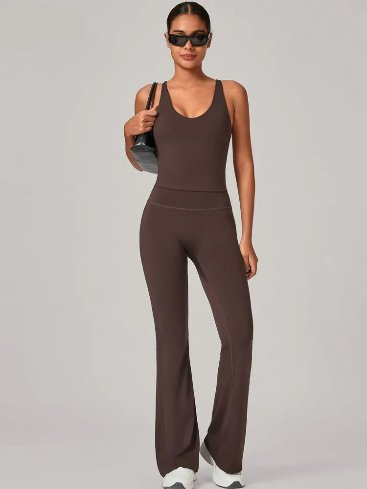 2 Piece Women Sets New Summer Autumn Sports Matching Sets Two Pieces Sets Sleeveless Tops And Pants Suits Outfits Clothing