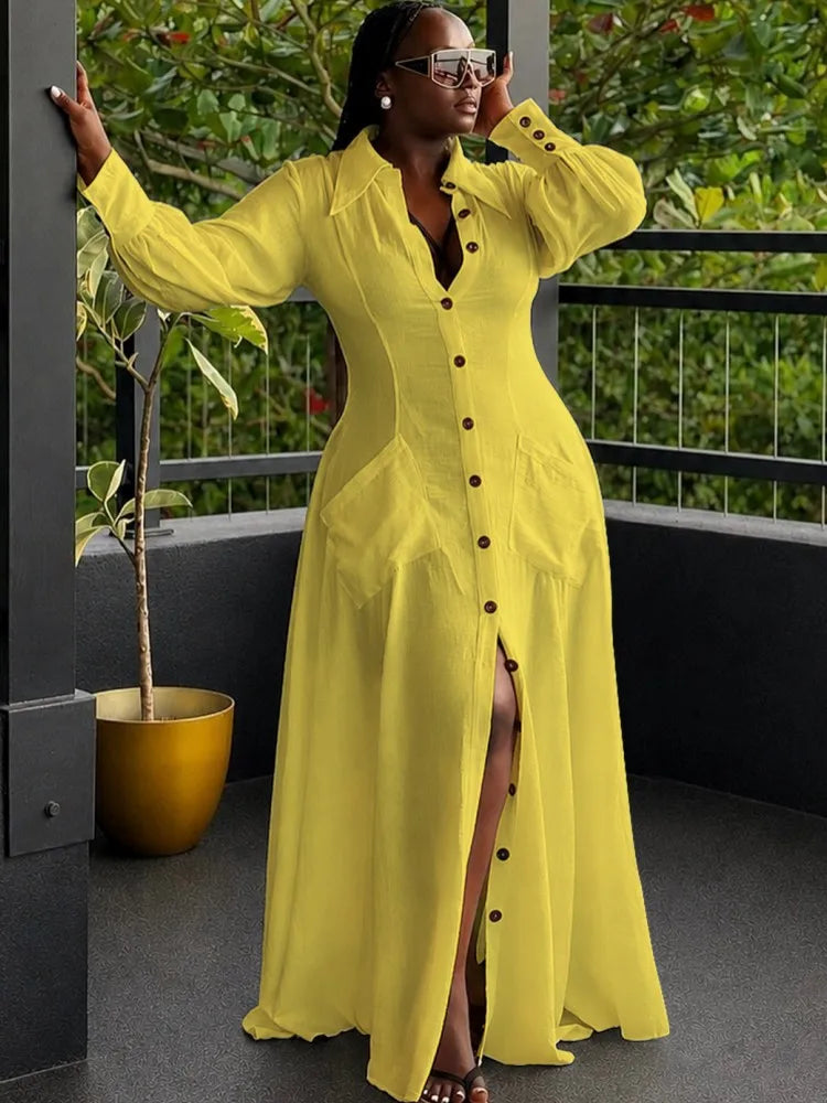 XL-5XL Plus Size Clothes Dresses Women Robes Autumn Long Sleeve Street Style Casual 3XL 4XL Big Size Long Maxi Dress Oversized