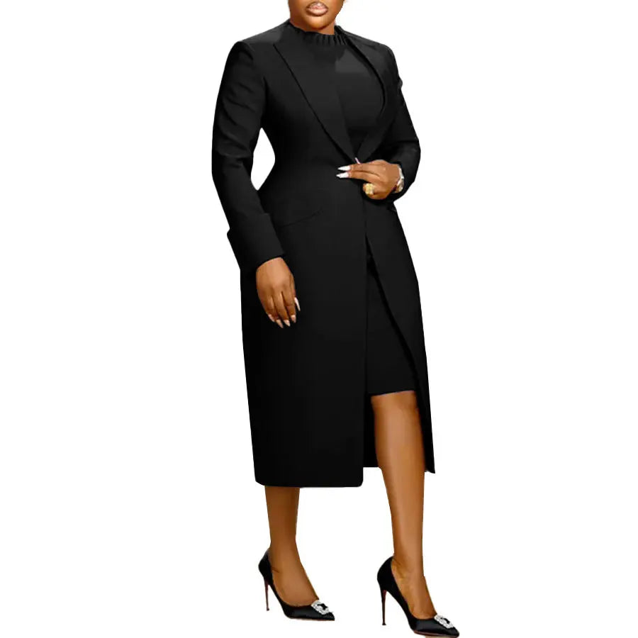 2 Piece Blazer And Sleeveless Dress Sets Plus Size Clothes Dresses For Women's Clothing 2025 Spring Autumn Big Size 3XL Oversize