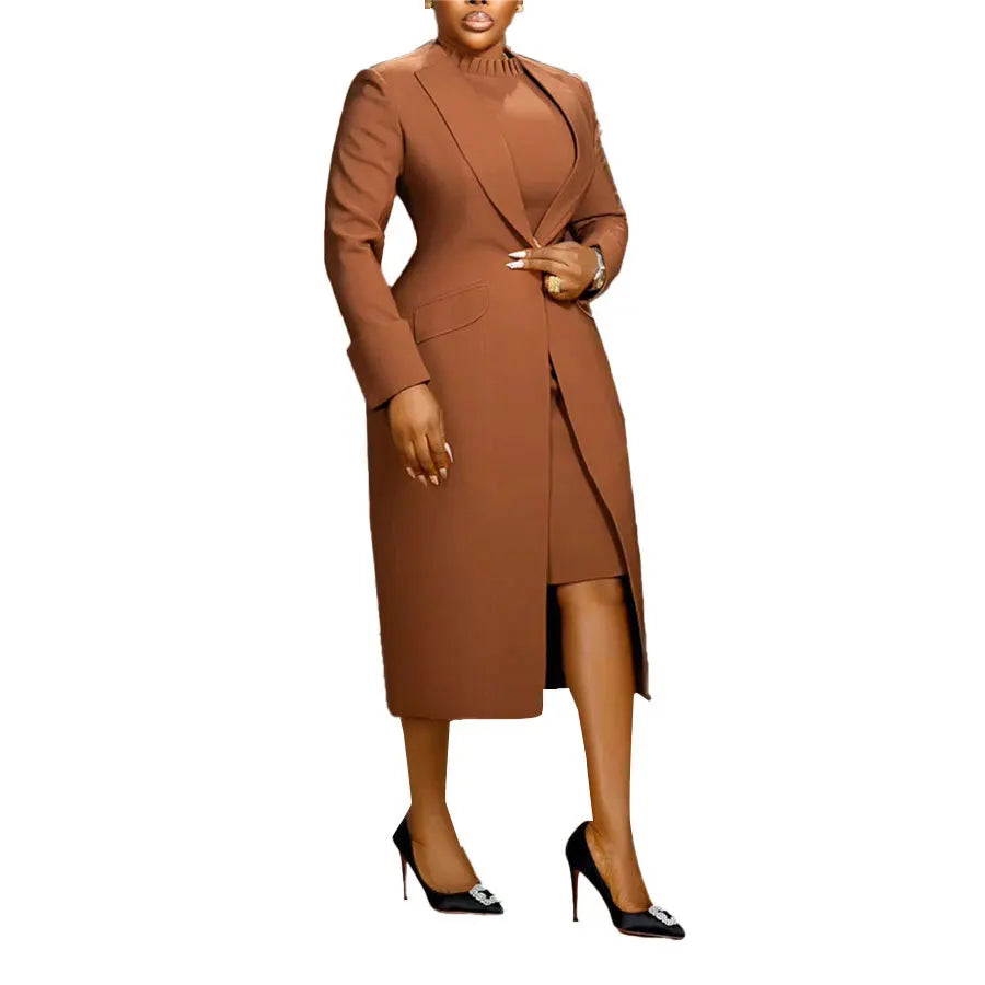 2 Piece Blazer And Sleeveless Dress Sets Plus Size Clothes Dresses For Women's Clothing 2025 Spring Autumn Big Size 3XL Oversize