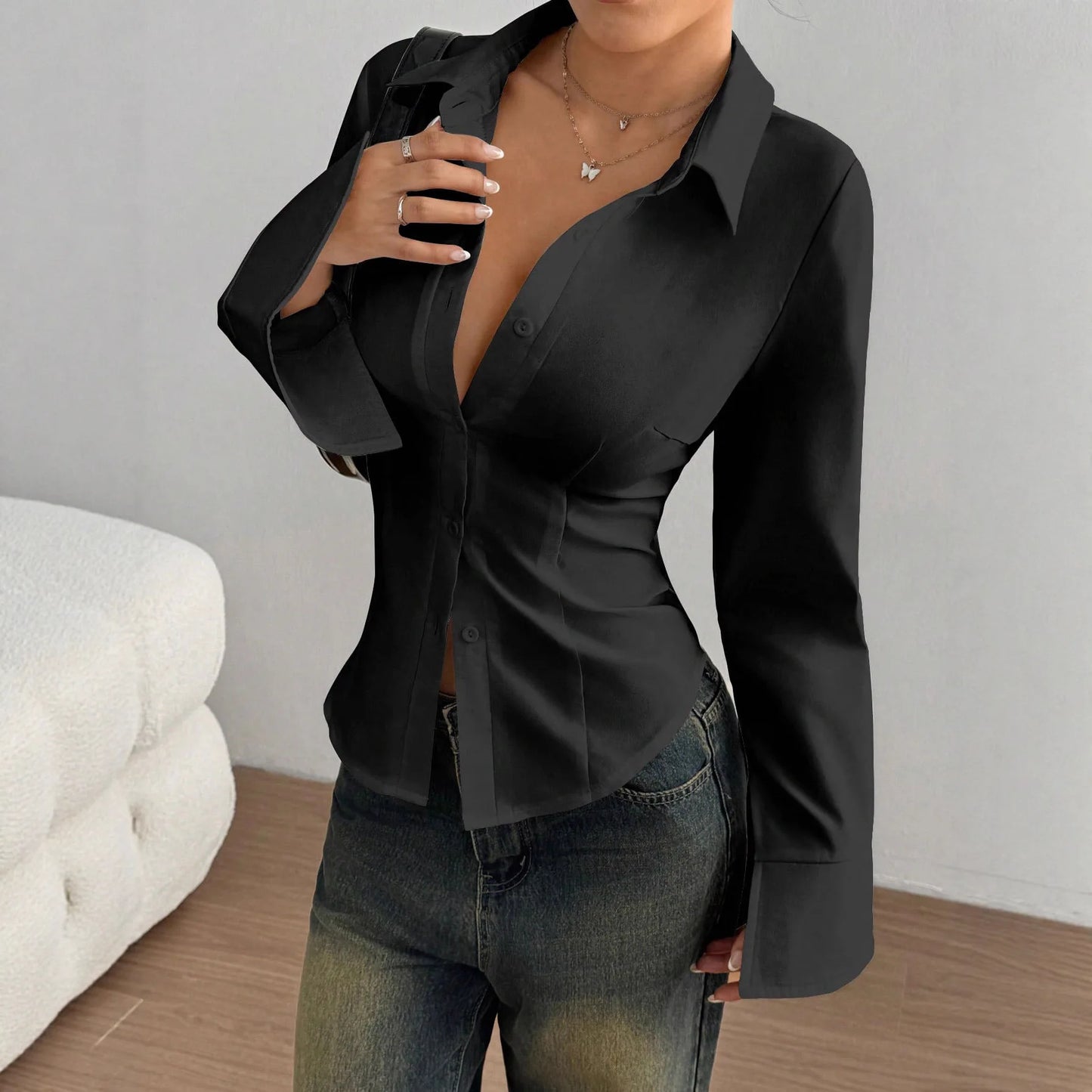 Women Blouses 2026 Spring Autumn Long Sleeve Blouse Woman Blouse Shirt Office Elegant Work Shirt Top Blusas Mujer De Moda