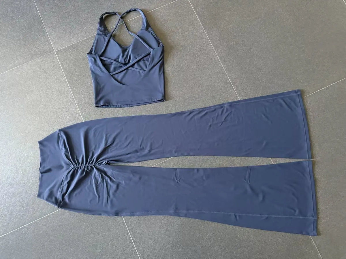 2 Piece Women Sets New Summer Autumn Sports Matching Sets Two Pieces Sets Sleeveless Tops And Pants Suits Outfits Clothing