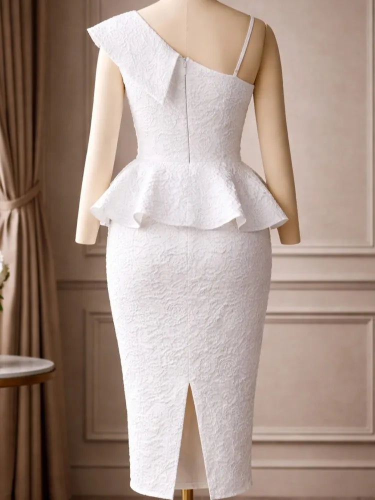 L-4XL Plus Size Elegant Midi Dress Summer Women Office Lady Dress Casual Short Sleeve Bandage Robe Oversize Outsize Dress
