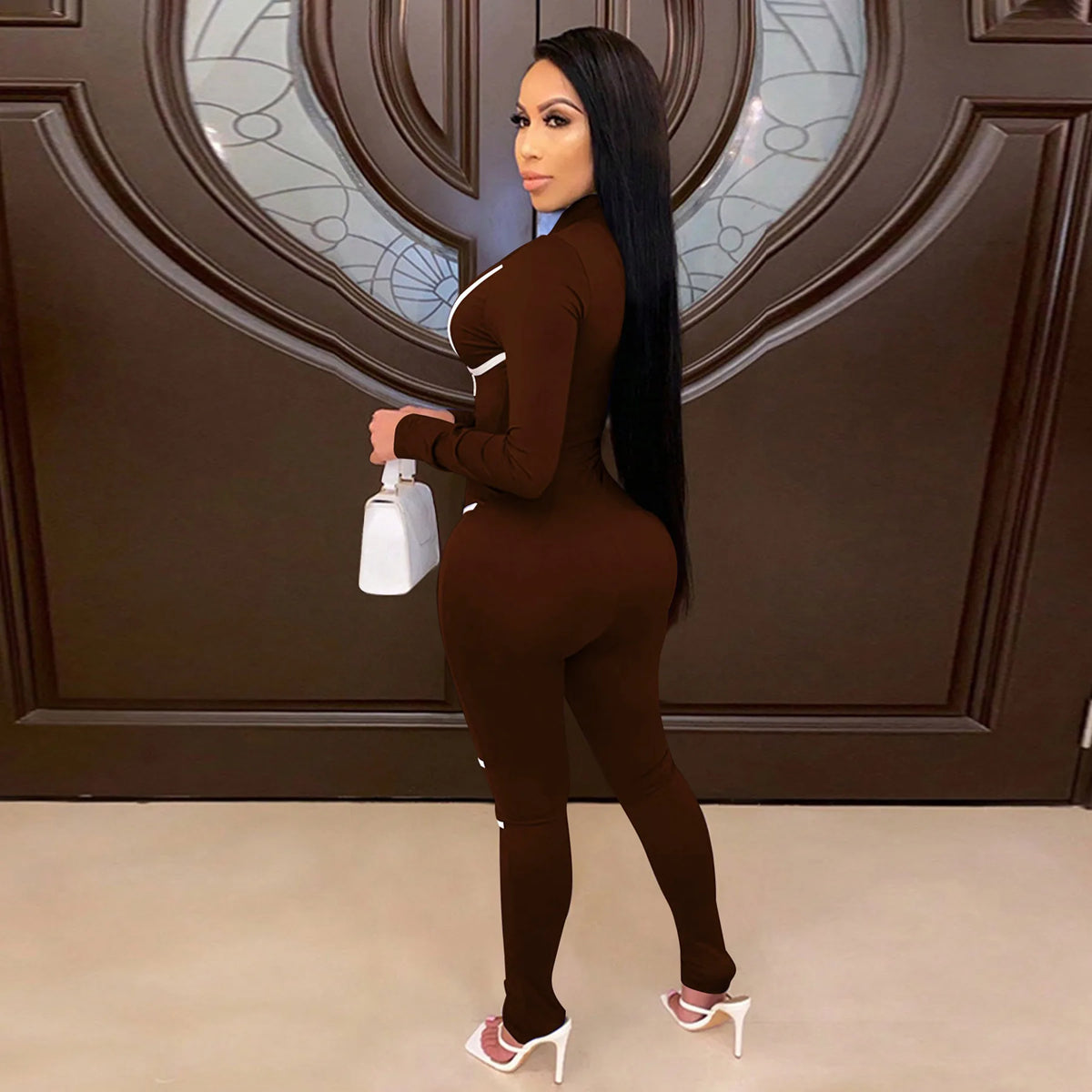 Solid Color Women Jumpsuits For Spring Autumn 2026 Long Sleeve Loose Fashion Streetwear Overalls Sports Pants Trousers