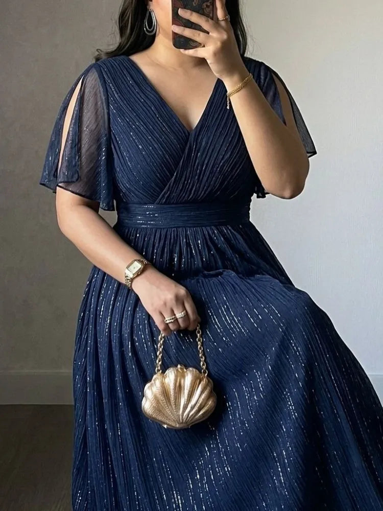 XL-5XL Plus Size Clothes Dresses Women Robes Summer Short Sleeve Street Style Casual 3XL 4XL Big Size Maxi Dress Oversized