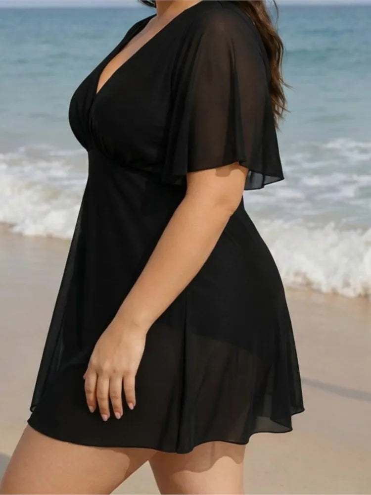 Plus Size High Waist Bikini Women's Push Up Large Size Swimsuit 2026 Summer Mujer Big Size Tummy Control Swimwear Bikini Sets