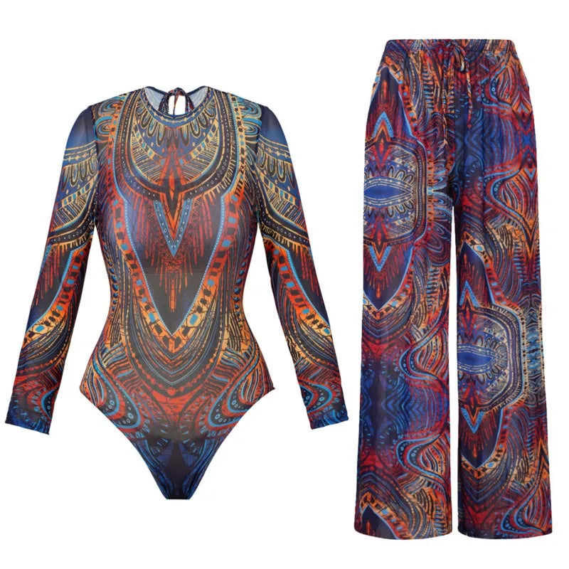 2 Piece Sets Swimwear And Panst Sexy Swimsuit Women Summer Bathing Suit Bikini Set Beach Cover Up Swimming Suit Купальник