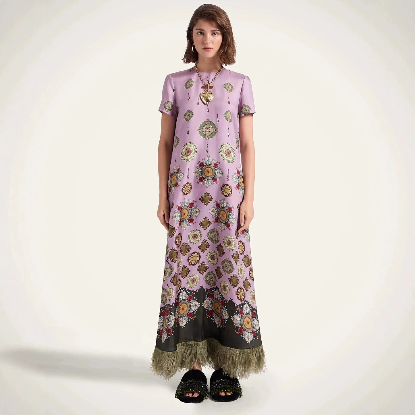 African Dresses For Women Elegant Short Sleeve Dashiki Maxi A-Line Dress Ladies Traditional African Clothing Fairy Dreaes