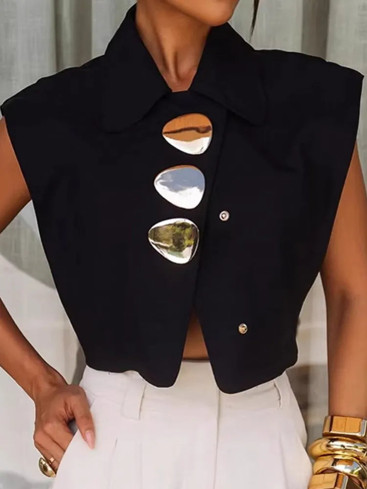 Women Blouses 2026 Summer Autumn Sleeveless Blouse Woman Blouse Shirt Office Elegant Work Shirt Top Blusas Mujer De Moda