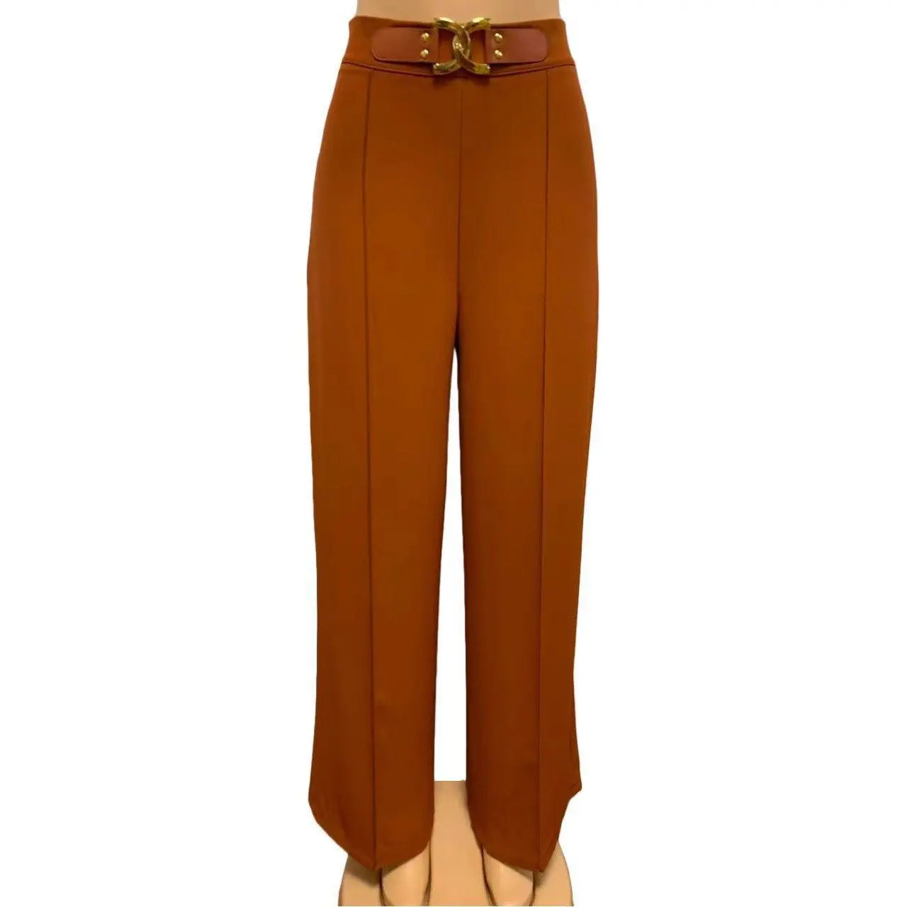 Women High Waist Wide Leg Pants Shiny Fuchsia Straight Pants Long Palazzo Casual Trendy Trousers 2026 Spring Autumn New