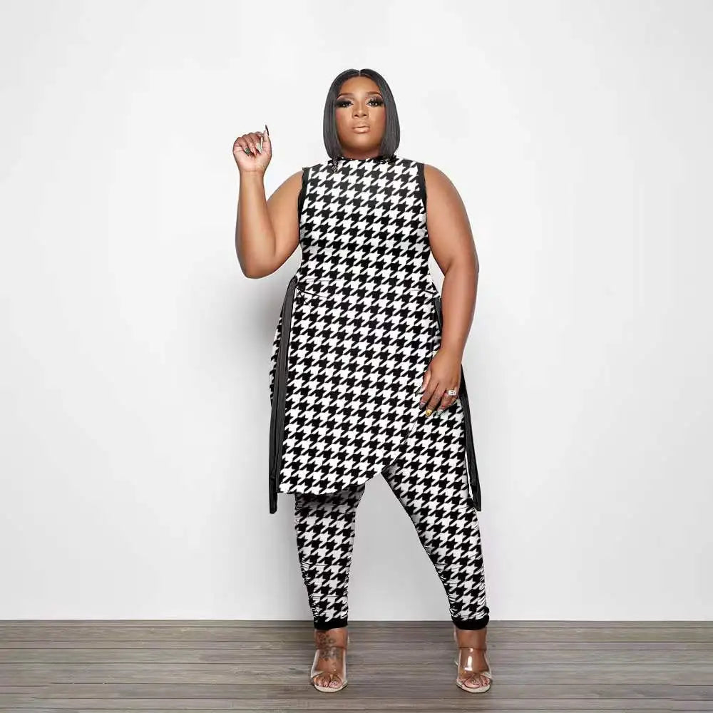 2 Piece Women Set Dashiki African Clothes 2022 Spring Summer New Fashion Sleeveless Top And Pants Suit Party Lady Matching Sets