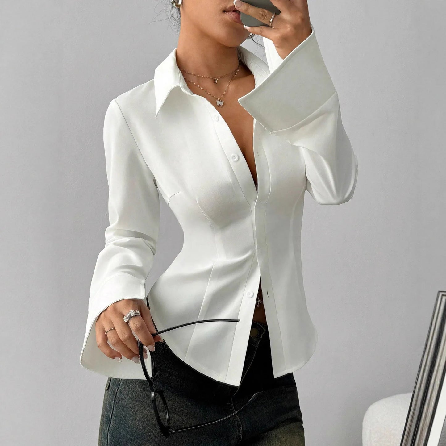 Women Blouses 2026 Spring Autumn Long Sleeve Blouse Woman Blouse Shirt Office Elegant Work Shirt Top Blusas Mujer De Moda