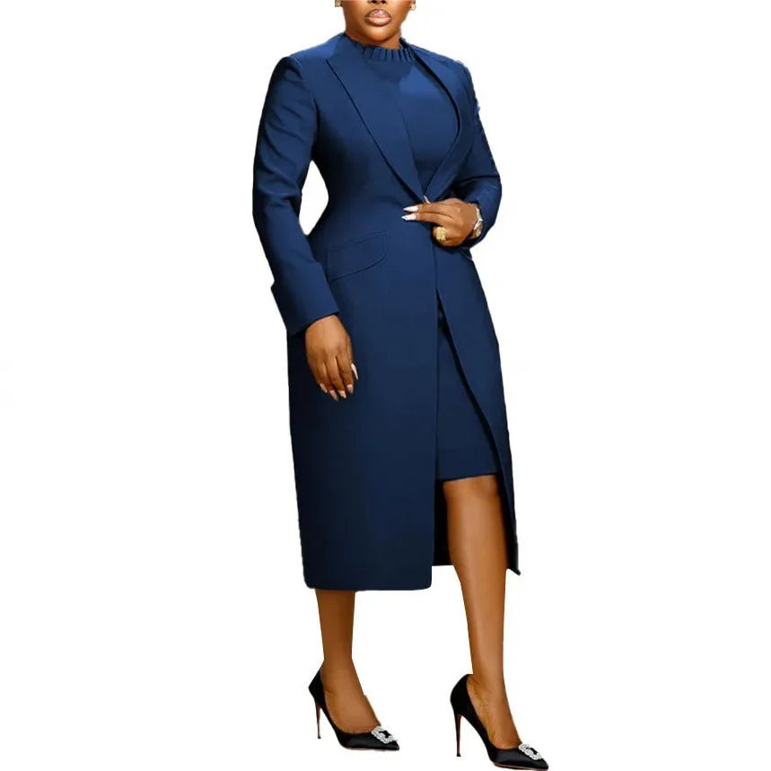 2 Piece Blazer And Sleeveless Dress Sets Plus Size Clothes Dresses For Women's Clothing 2025 Spring Autumn Big Size 3XL Oversize