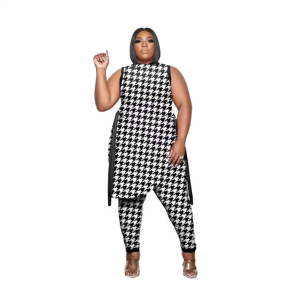2 Piece Women Set Dashiki African Clothes 2022 Spring Summer New Fashion Sleeveless Top And Pants Suit Party Lady Matching Sets