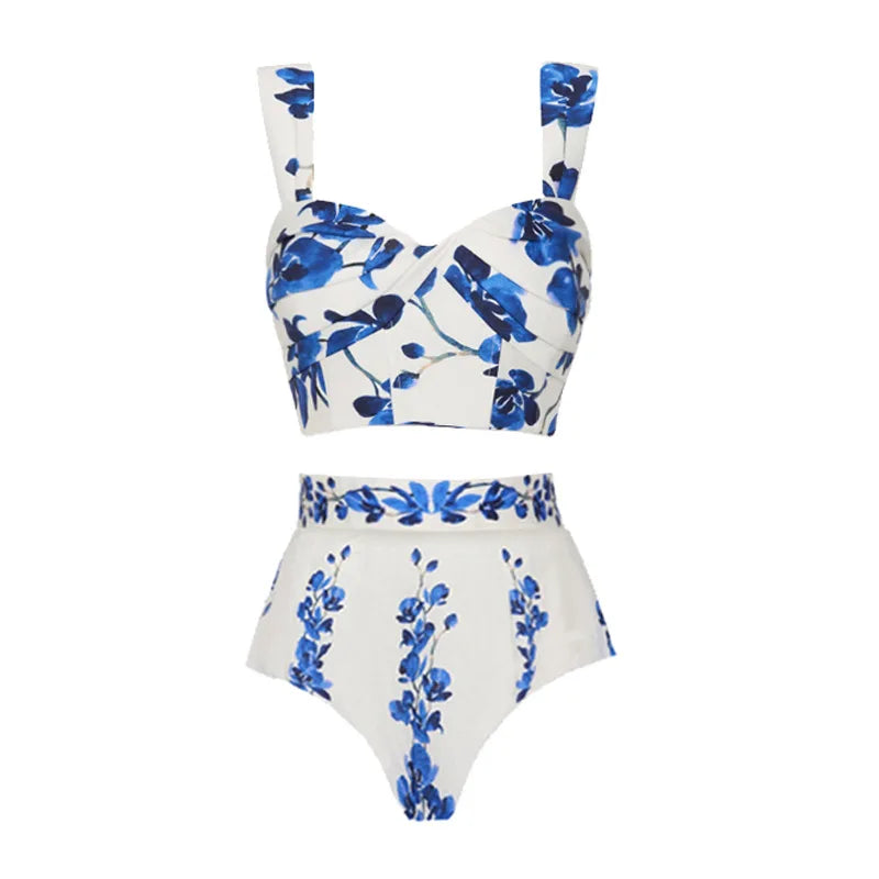 2025 New High Waist Sexy Swimsuit Women Summer Bathing Suit Bikini Set Swimwear Women Beach Swimming Suit For Female
