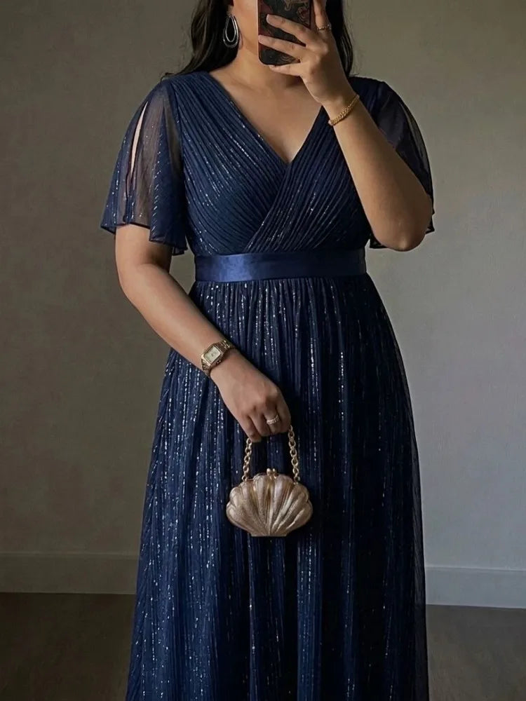 XL-5XL Plus Size Clothes Dresses Women Robes Summer Short Sleeve Street Style Casual 3XL 4XL Big Size Maxi Dress Oversized