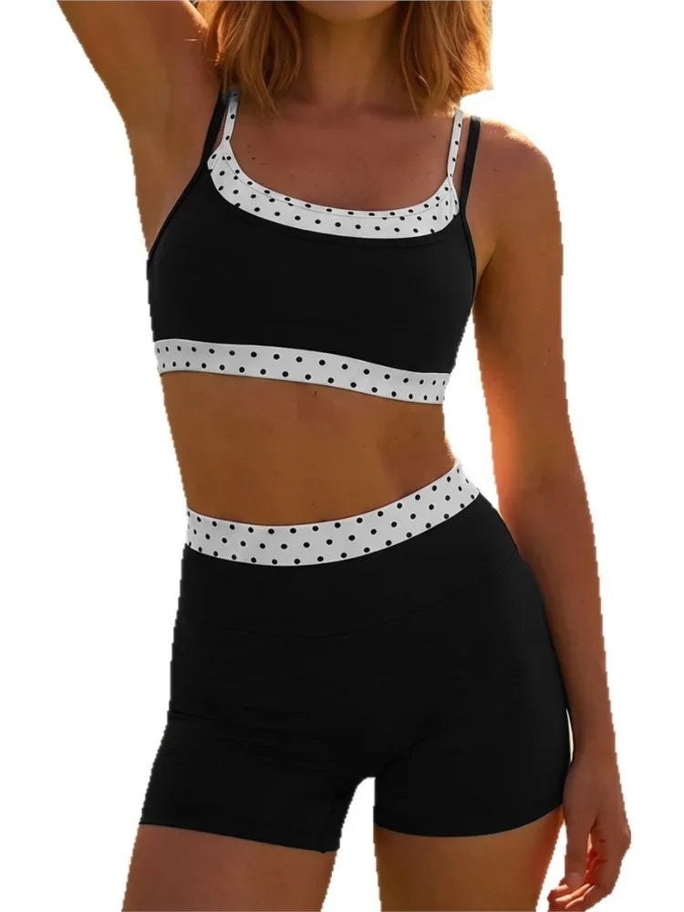 2 Piece Women Quick-Dry Sports Set O-Neck Sleeveless Top Shorts Running Fitness Workout Athletic Wear Tracksuit Sportswear