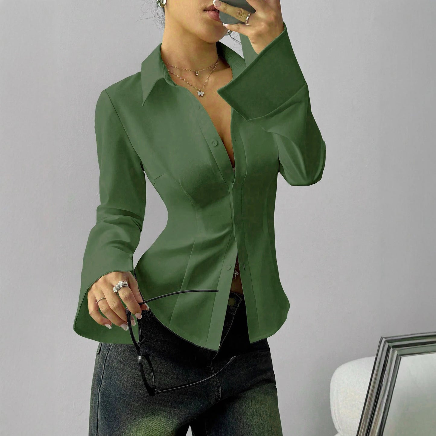 Women Blouses 2026 Spring Autumn Long Sleeve Blouse Woman Blouse Shirt Office Elegant Work Shirt Top Blusas Mujer De Moda