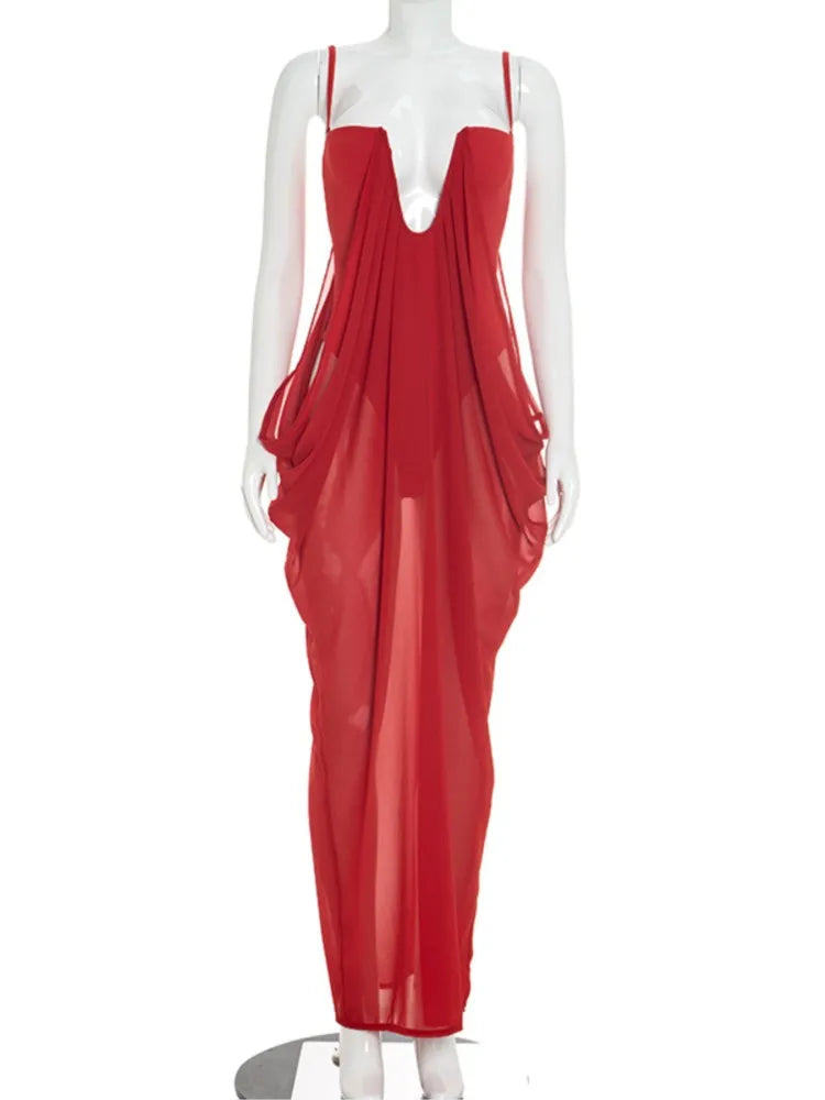 Summer Cover Ups Women Swimsuit Strapless Sleeveless Robes Bathing Suit New Beach Holiday Long Maxi Dresses Cover-Up