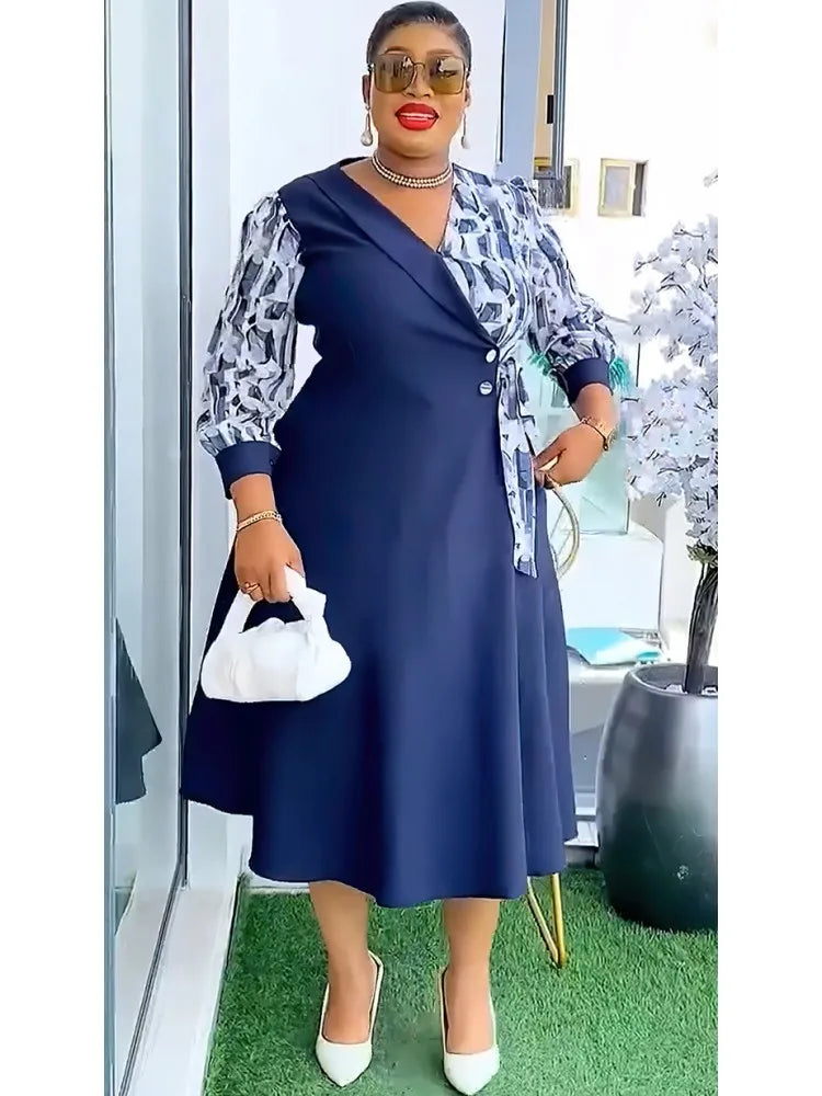 African Dresses For Women Elegant Polyester Muslim Fashion Abayas Dashiki Robe Kaftan Long Midi Dress Turkish Africa 2026 New