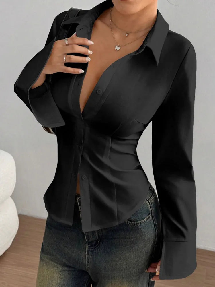 Women Blouses 2026 Spring Autumn Long Sleeve Blouse Woman Blouse Shirt Office Elegant Work Shirt Top Blusas Mujer De Moda