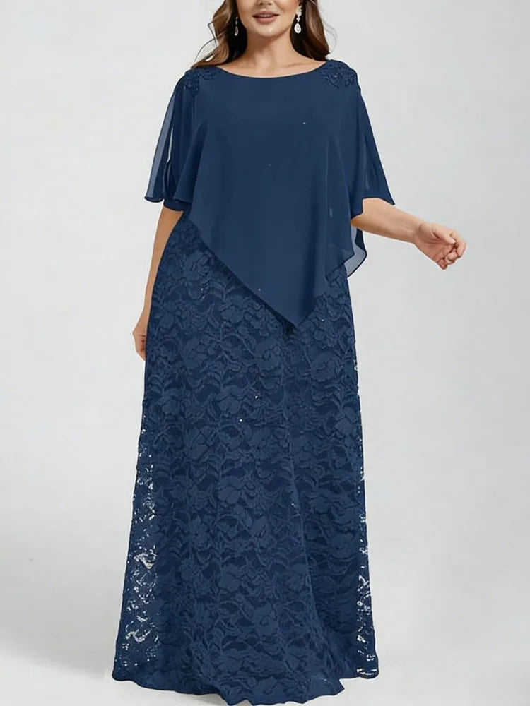 L-5XL Plus Size Clothes Dresses Women Robes Spring Summer Half Sleeve Street Style Casual 3XL 4XL Big Size Maxi Dress Oversized