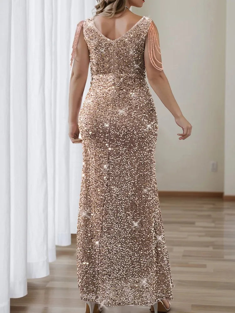L-4XL Plus Size Clothes Evening Dresses Women Clothing Robes Sleeveless Street Style Casual 3XL Big Size Oversized Maxi Dress