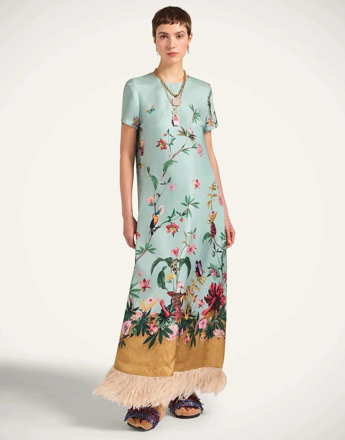 African Dresses For Women Elegant Short Sleeve Dashiki Maxi A-Line Dress Ladies Traditional African Clothing Fairy Dreaes
