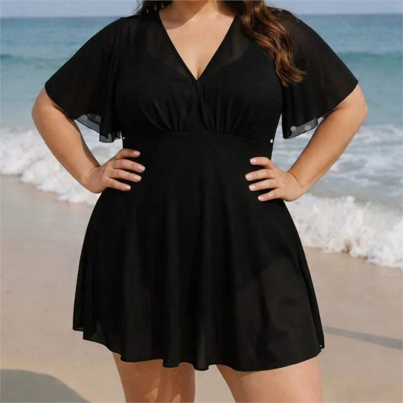 Plus Size High Waist Bikini Women's Push Up Large Size Swimsuit 2026 Summer Mujer Big Size Tummy Control Swimwear Bikini Sets