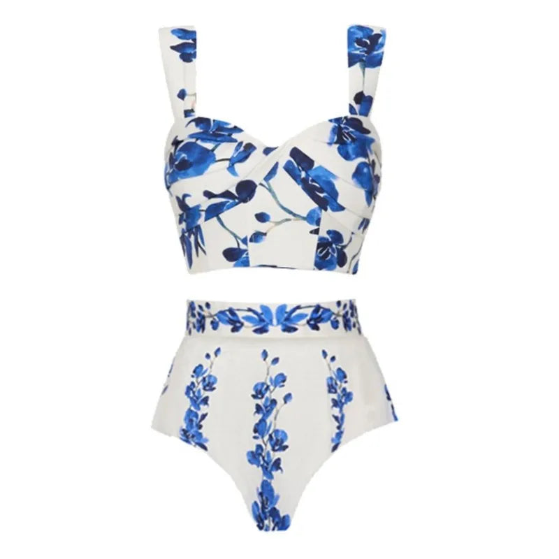 2025 New High Waist Sexy Swimsuit Women Summer Bathing Suit Bikini Set Swimwear Women Beach Swimming Suit For Female
