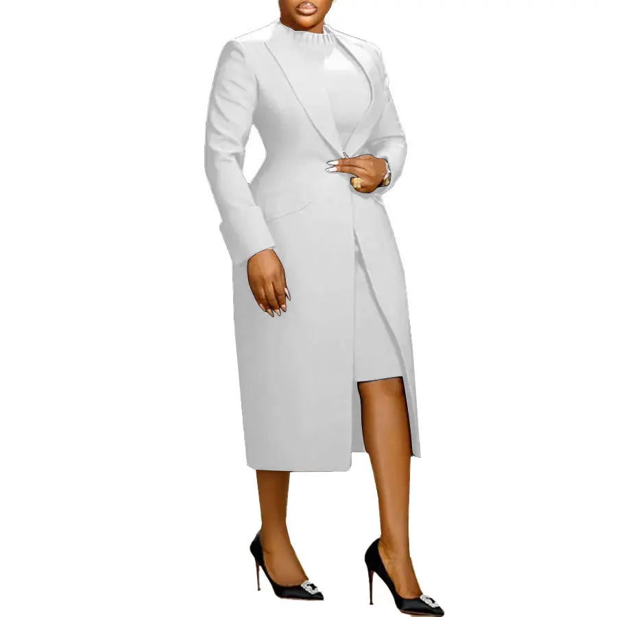 2 Piece Blazer And Sleeveless Dress Sets Plus Size Clothes Dresses For Women's Clothing 2025 Spring Autumn Big Size 3XL Oversize