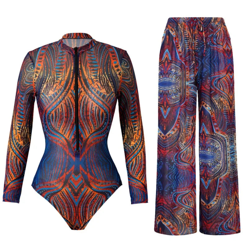 2 Piece Sets Swimwear And Panst Sexy Swimsuit Women Summer Bathing Suit Bikini Set Beach Cover Up Swimming Suit Купальник