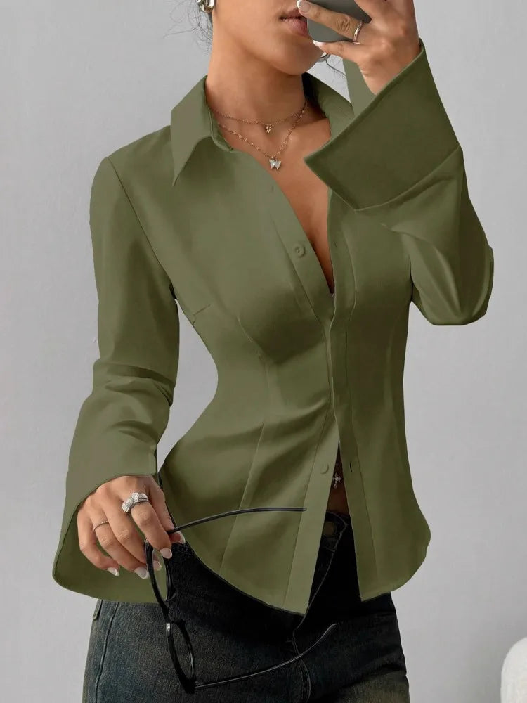 Women Blouses 2026 Spring Autumn Long Sleeve Blouse Woman Blouse Shirt Office Elegant Work Shirt Top Blusas Mujer De Moda