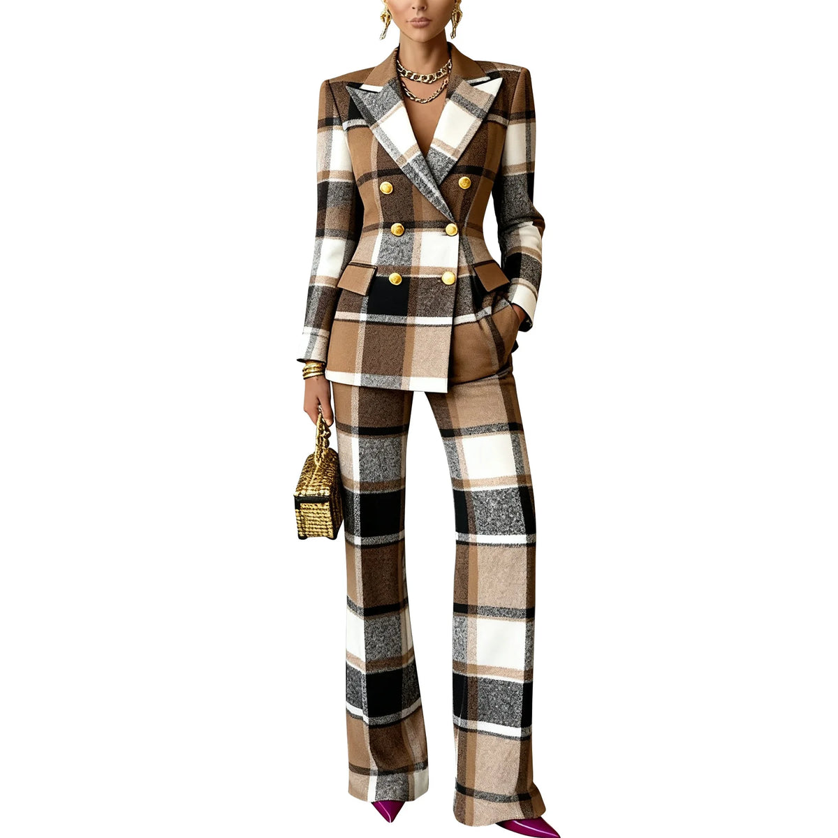 Fashion Set For Women 2 Piece Sets New Arrival Matching Two Pieces Sets Long Sleeve Blazer Top And Pants Suits Outfits Clothing
