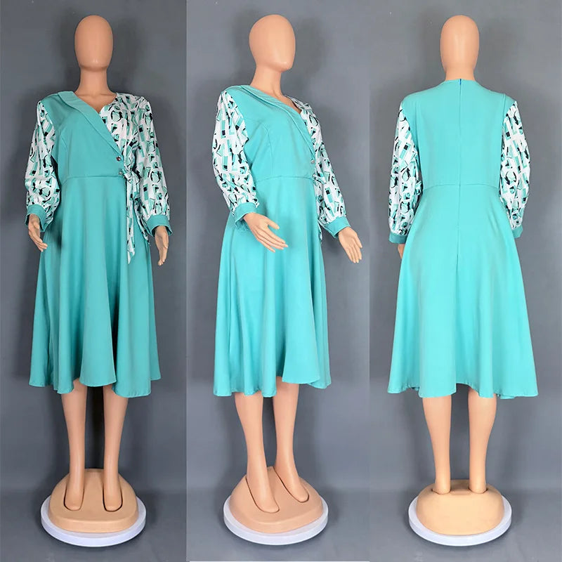 African Dresses For Women Elegant Polyester Muslim Fashion Abayas Dashiki Robe Kaftan Long Midi Dress Turkish Africa 2026 New