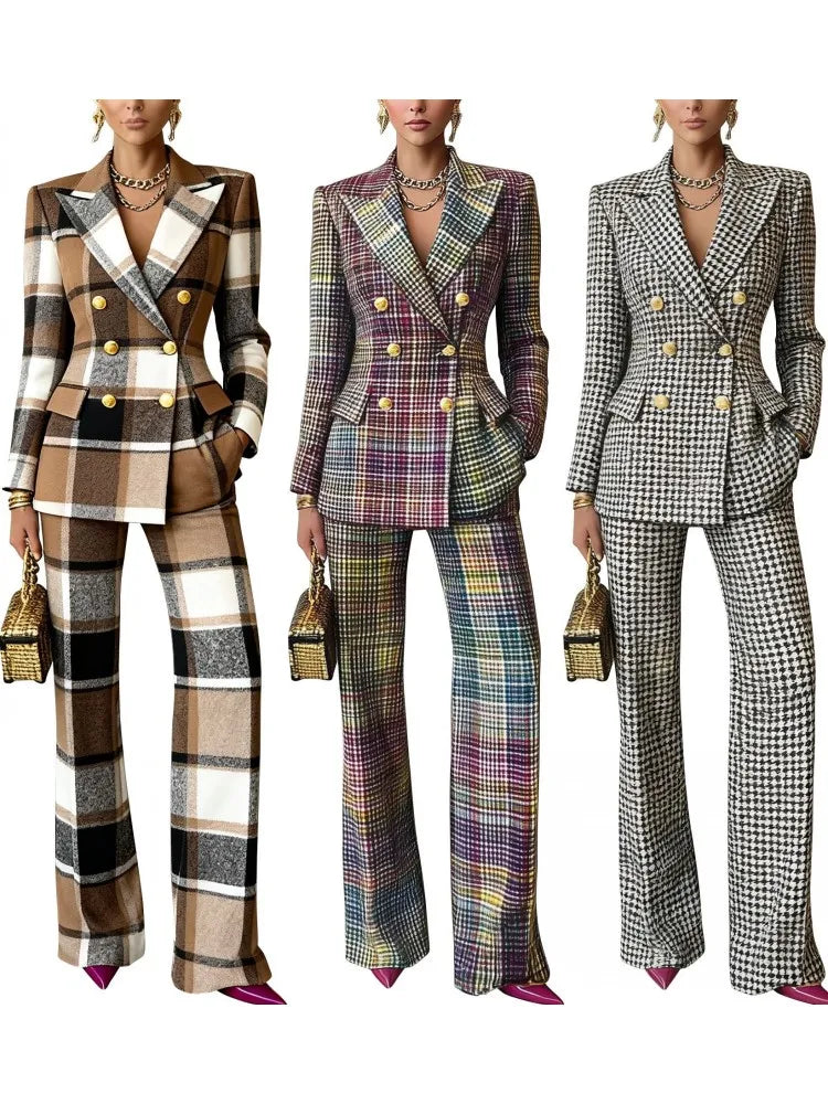 Fashion Set For Women 2 Piece Sets New Arrival Matching Two Pieces Sets Long Sleeve Blazer Top And Pants Suits Outfits Clothing