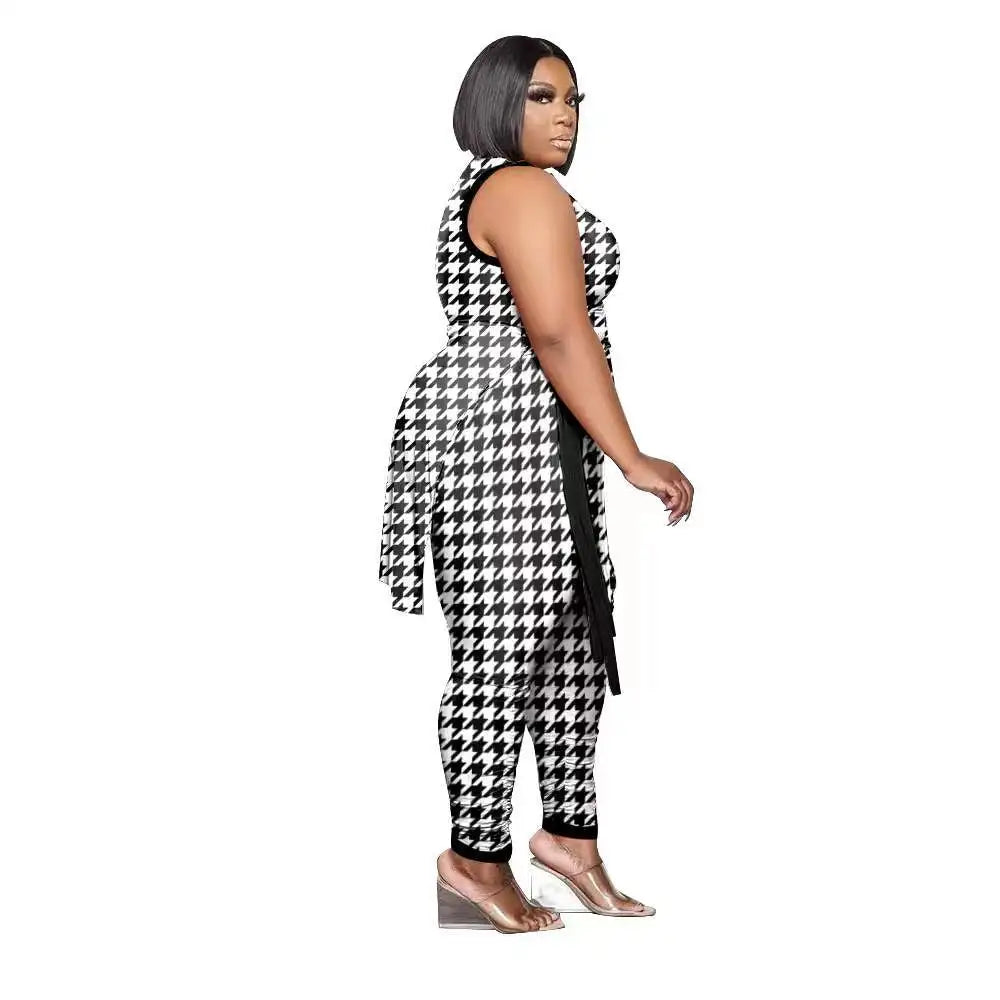 2 Piece Women Set Dashiki African Clothes 2022 Spring Summer New Fashion Sleeveless Top And Pants Suit Party Lady Matching Sets